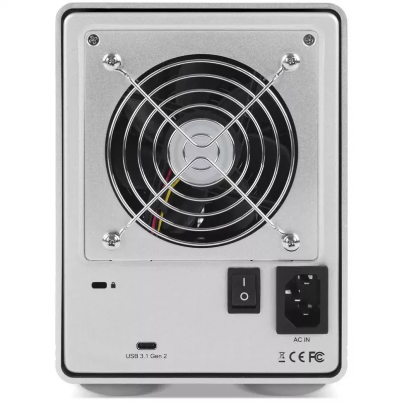 Mercury Elite Pro Quad, levykotelo hopea, USB 3.2 Gen 2, RAID-valmis