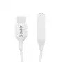 USB Type 3.1 C (M) – 3,5 mm Jack (F) audioadapteri valkoinen SAVIO AK-52