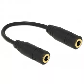 DeLOCK - äänen invertterisovitin - 4-napainen mini-liitin (uros) 4-napaiseen mini-liittimeen (uros) - 13cm - musta (65896)