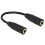 DeLOCK - äänen invertterisovitin - 4-napainen mini-liitin (uros) 4-napaiseen mini-liittimeen (uros) - 13cm - musta (65896)