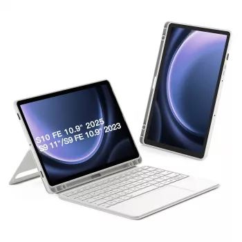 Folio-kotelo Bluetooth-näppäimistöllä Inateck N0064 Samsung Galaxy Tab S10 FE/S9 FE/S9 27,9 cm (11 tuuman) QWERTZ, 2 katselutilaa, 500 mAh