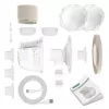 Elektroninen langaton rintapumppu neno VENTO Three-Phase, uudelleenladattava, kannettava, LCD-näyttö, 150 ml pullo, BPA-vapaa, beige