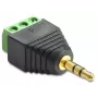Adapteri DeLOCK 65419 3,5 mm 3p musta vihreä hopea