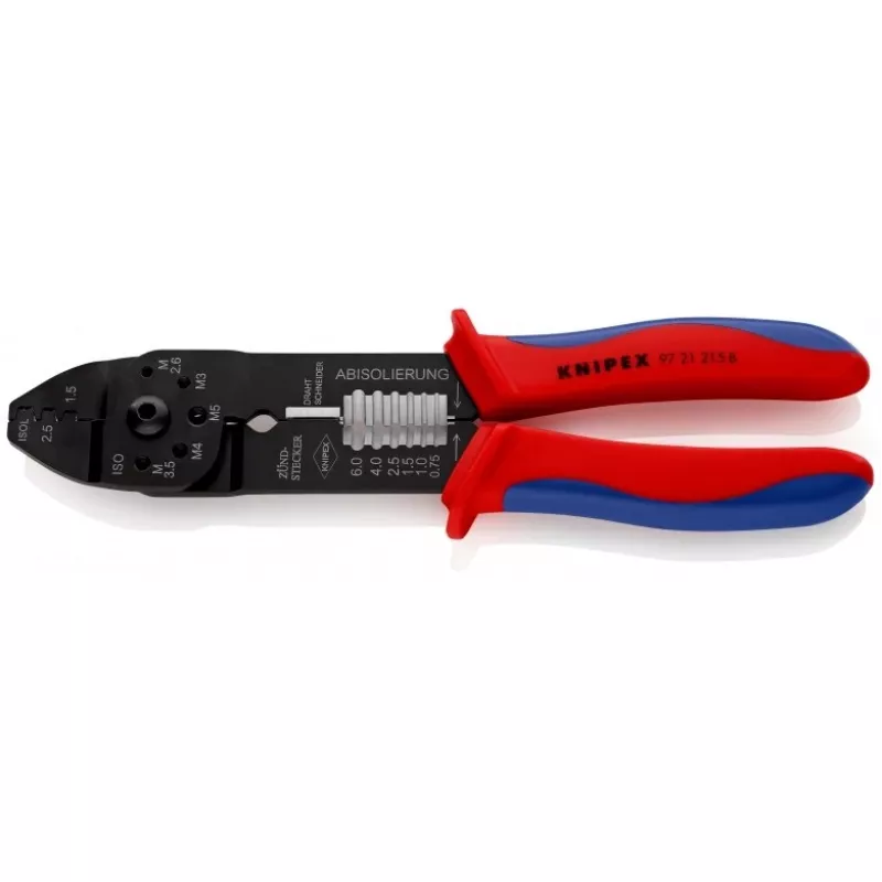 Knipex 97 21 215 B puristustyökalu musta, sininen, punainen