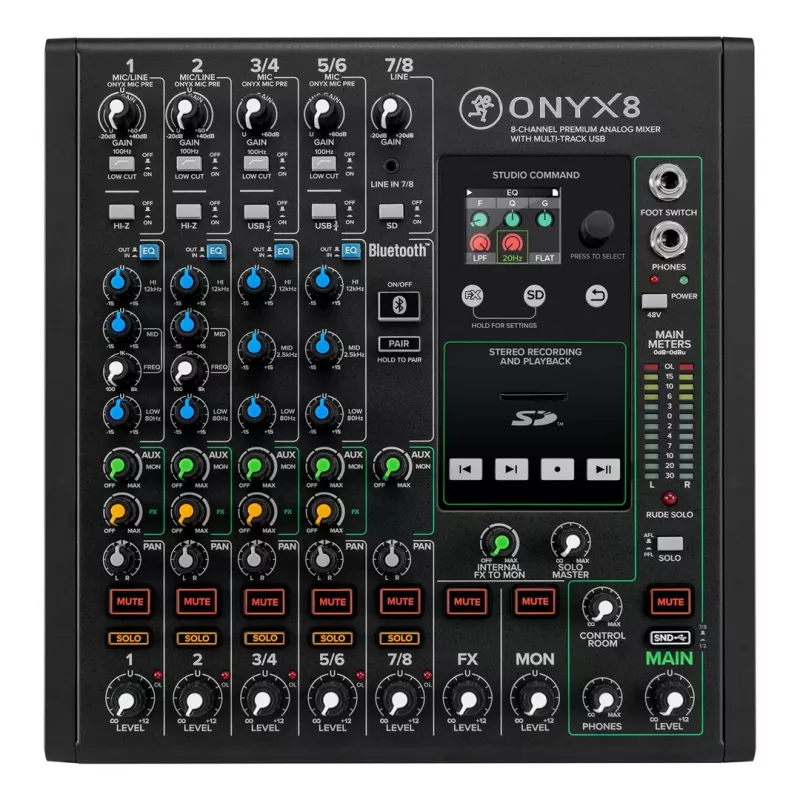 Mackie Onyx 8 - analoginen mikseri USB:llä