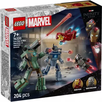 LEGO Marvel Super Heroes Iron Man War Machine -sarja 76320 rakennuslelu, 204 osaa, 2 minihahmoa, 100 mm korkeus