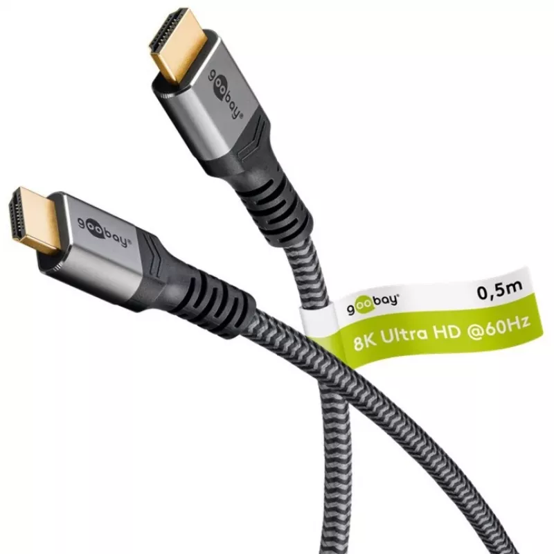Goobay 64999 HDMI-kaapeli 0,5 m HDMI Type-A (Standard) harmaa (64999)