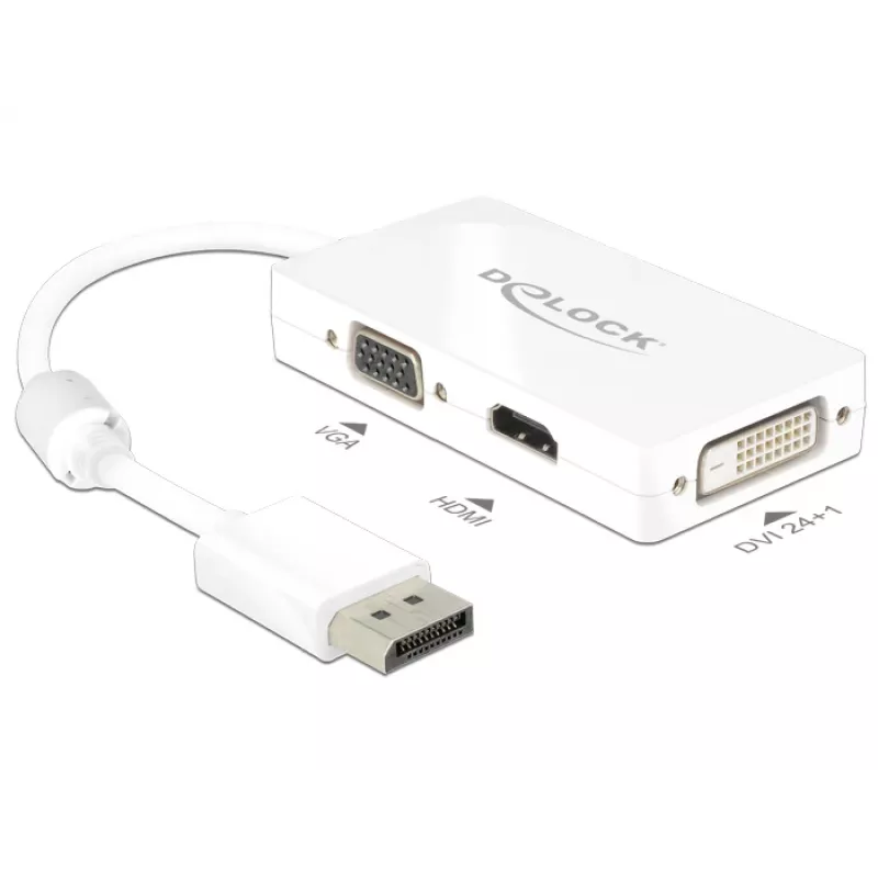 DeLOCK kaapeli 0,16 m DisplayPort VGA HDMI DVI-D