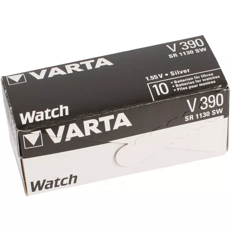 VARTA hopeaoksidi kelloparisto, V390 (SR54), 1,55 volttia, 80 mAh (00390 101 401)