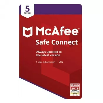 McAfee Safe Connect VPN 5 laitetta 1 vuoden avain, Global