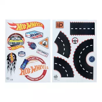 Seinätarra Paladone Hot Wheels Personalisation PP13745HW — koristeelliset itseliimautuvat tarrat lastenhuoneeseen