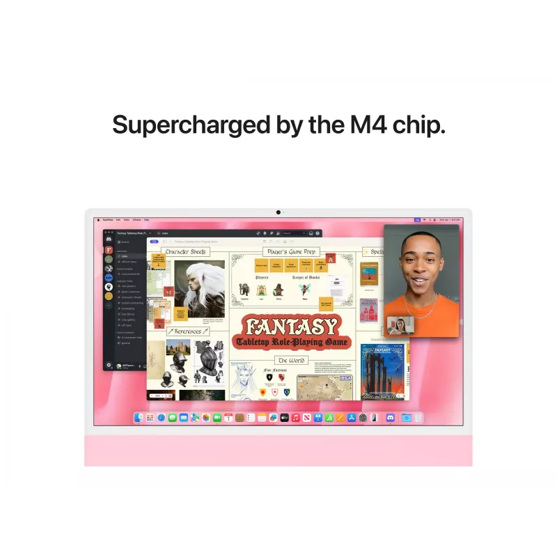 iMac 24 Retina 4.5k -näyttö M4, pinkki, M4 (10-CPU/10-GPU), 24GB, 512GB, vakioglas, Touch ID, saksa, Gigabit Ethernet, Magic Mouse, MD2U4D/A