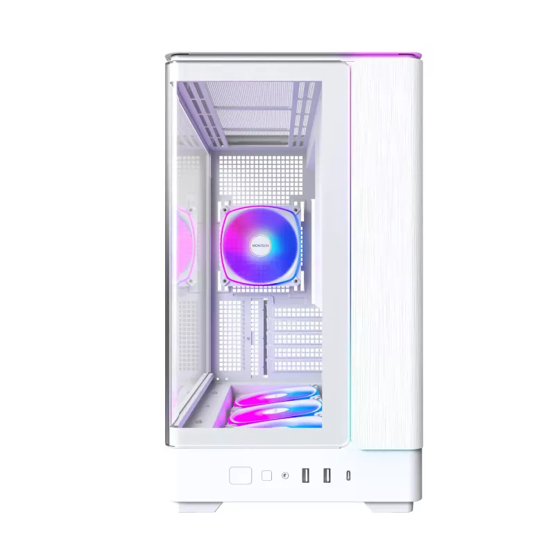 PC-kotelo Montech KING 15 PRO valkoinen — Micro ATX / Mini-ITX, Midi Tower