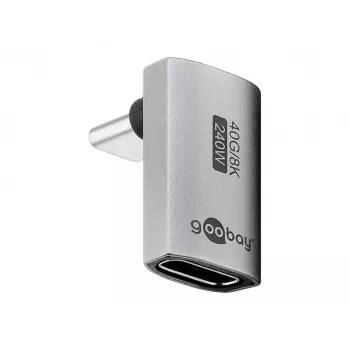 Goobay USB-C-sovitin pystysuora 90° lyhyt USB4 - uros (74442)