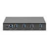 DIGITUS USB-keskitin 4-porttinen 3.0->4xA3.0 industrial line musta