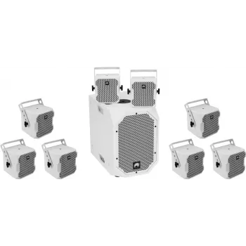 Aktiivikaiutinjärjestelmä Omnitronic BOB-10A ws 8× BOB-4 ws (malli 20000537)