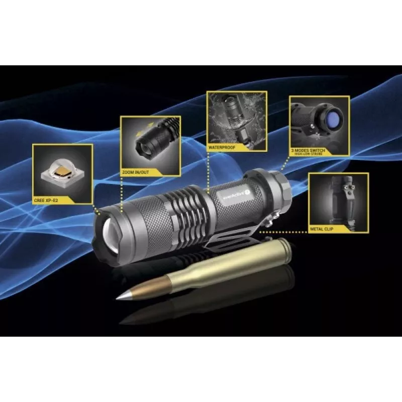 LED-käsivalaisin everActive FL-180 Bullet CREE XP-E2 LED-valolla