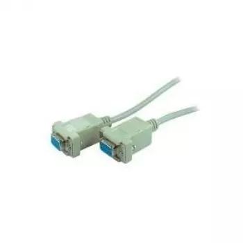 ShiverPeaks 78069-3 Nollamodeemikaapeli, 9-nastainen Sub-D naaras/naaras, 3 m, harmaa