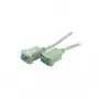 ShiverPeaks 78069-3 Nollamodeemikaapeli, 9-nastainen Sub-D naaras/naaras, 3 m, harmaa