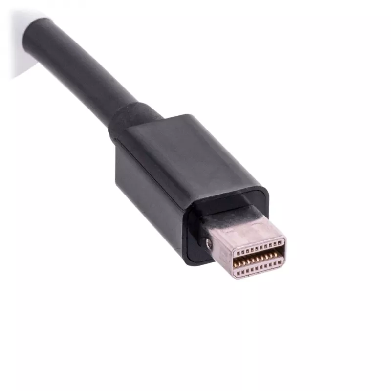 VGA (D-Sub) - Mini DisplayPort -adapterikaapeli LANBERG AD-0006-BK, 0,2 m, DisplayPort 1.2, 1920×1200@60Hz, MiniDP-pistorasia, musta