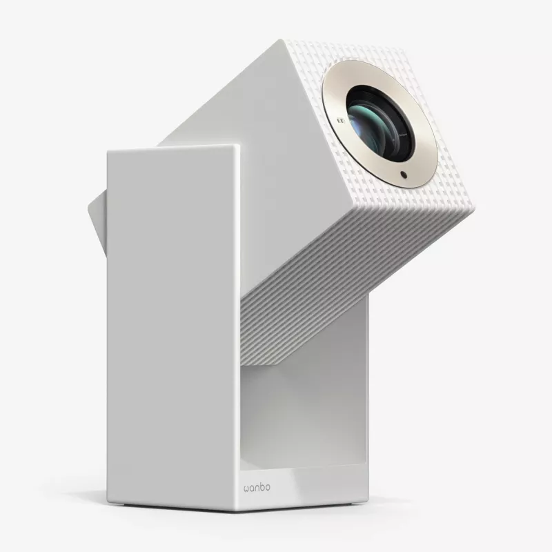 Projektori WANBO Cube 2 Pro 500 ANSI Android TV 11 — kompakti älykäs kotiprojektori, valkoinen