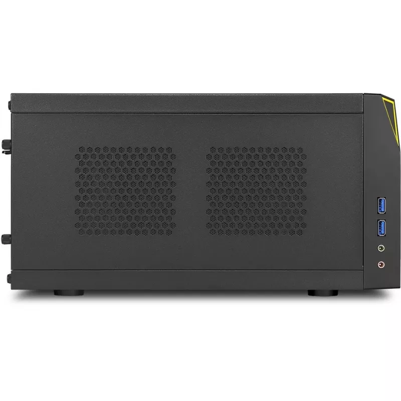 PC-kotelo Sharkoon SHARK ZONE C10 Mini-ITX musta, keltainen