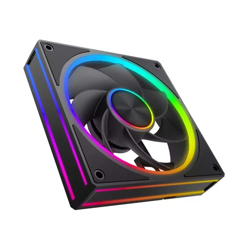 Kotelotuuletin MODECOM VOLCANO LOOP 120 ARGB Reverse Fan musta 120 mm PWM 400–1400 RPM ARGB-liitin