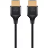 Goobay 75298 Slim Ultra High Speed -HDMI-kaapeli Ethernetillä, 8K@60Hz, HDMI 2.1, uros–uros, 1 m, musta
