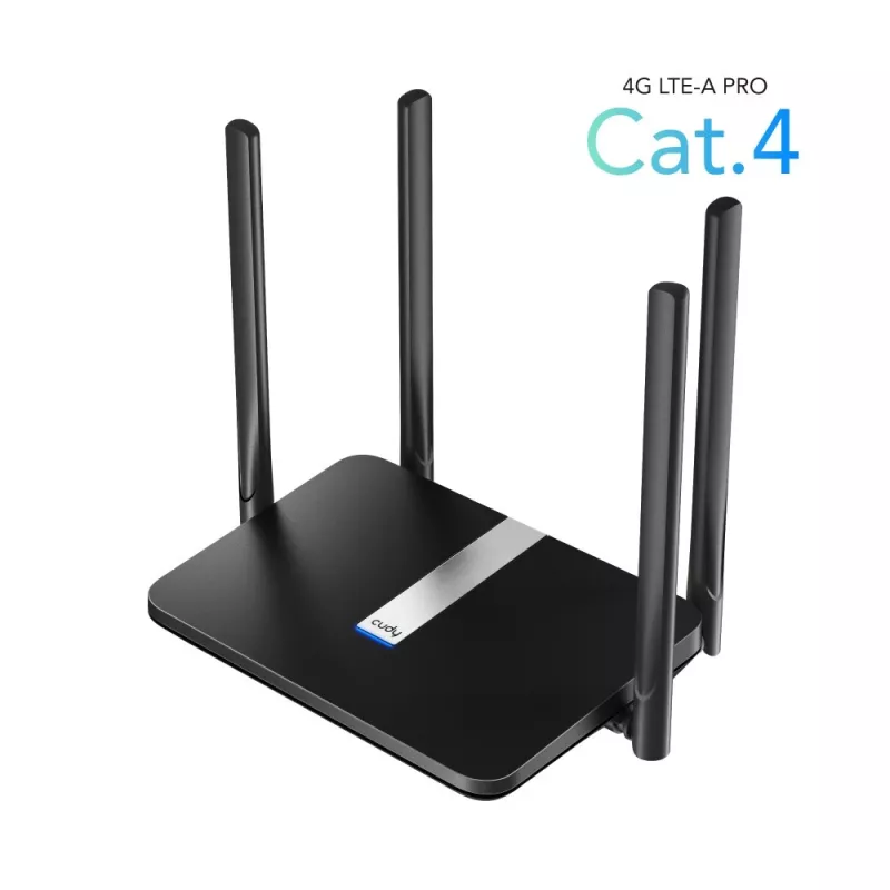 Cudy LT500 WLAN-reititin Fast Ethernet dual-band (2,4 GHz / 5 GHz) 4G musta