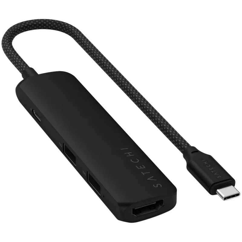 Satechi ST-P4SK USB-keskitin USB Type-C 10000 Mbit/s musta