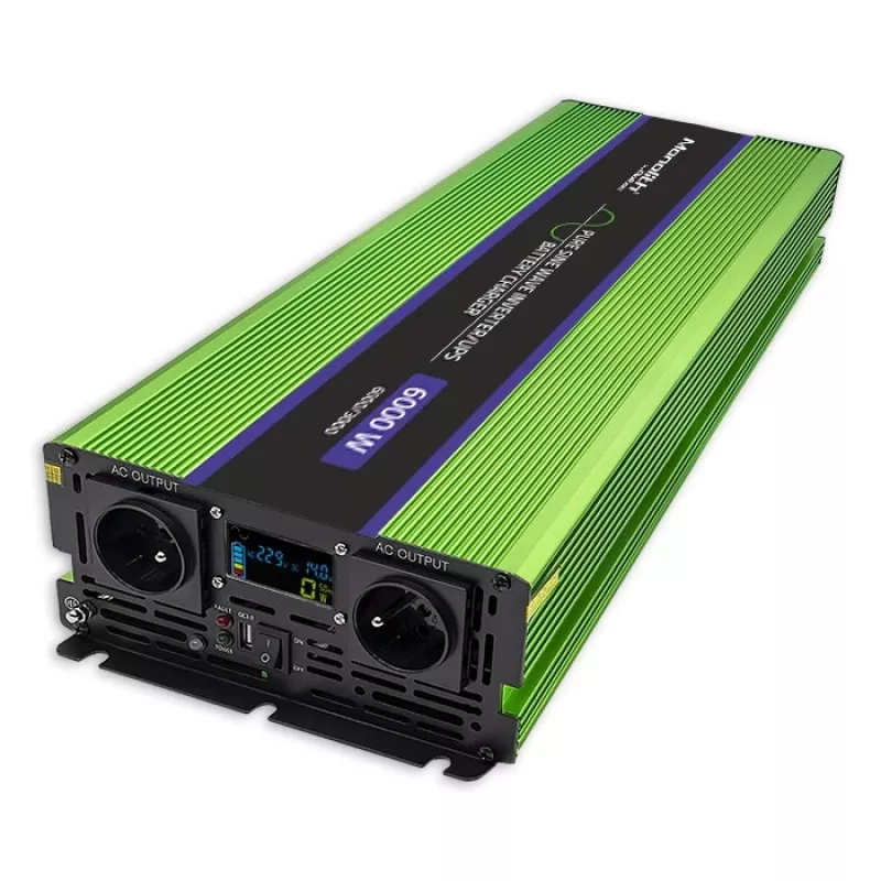 Auto-invertteri Qoltec Monolith 6000 W vihreä 12 V