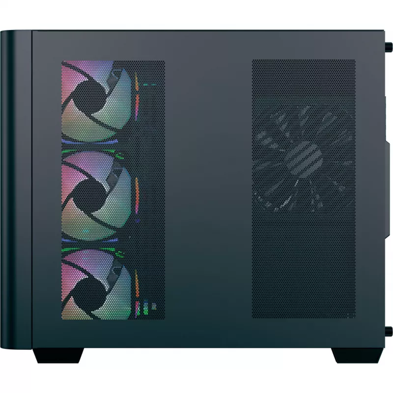 Tornikotelon AEROCOOL P500C EVO-G-BK-v1 2 karkaistulla sivupaneelilla, musta
