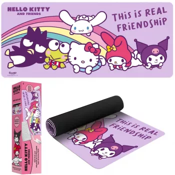 Hiirimatto Kids Euroswan 80×30 cm Hello Kitty, suuri pöytämatto hiirelle ja näppäimistölle