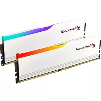 DIMM 32 GB DDR5-6000, muisti valkoinen, F5-6000J2836G16GX2-RM5RW, Ripjaws M5 RGB, INTEL XMP