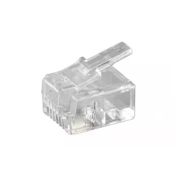 Microconnect KON501-10R johdinliitin RJ-11 6P4C läpinäkyvä