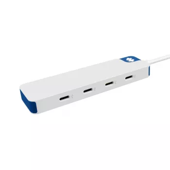 Hyper HyperDrive Flex 4-porttinen USB-C-keskitin, valkoinen/sininen | HD5201BUGL