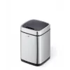 Roskakori Durable NO TOUCH 6L suorakaiteen muotoinen ruostumaton teräs hopea musta