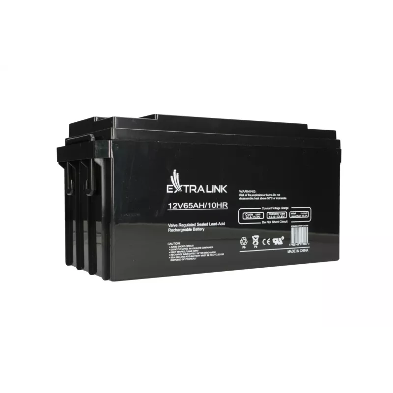 Suljettu lyijyakku Extralink Akkumulator AGM 12V 65Ah, VRLA, musta, 1 kpl