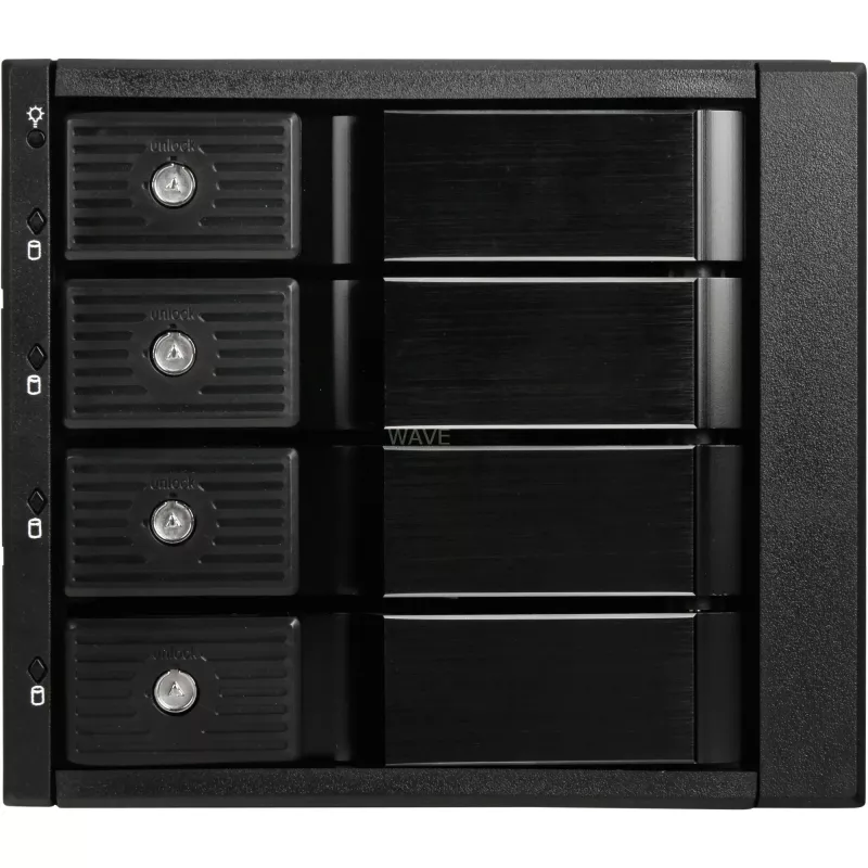 SilverStone SST-FS304-12G ulkoinen 3,5 tuuman kotelo, 4-Bay – musta