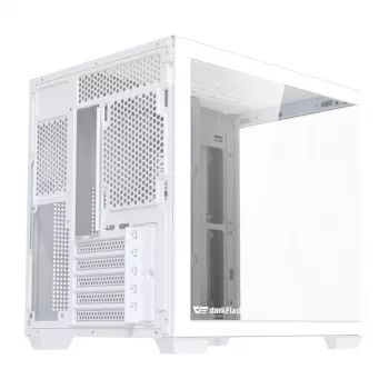 Tietokonekotelo DarkFlash B275 (valkoinen) Mid-Tower ATX-yhteensopiva, etu-I/O, karkaistu lasi