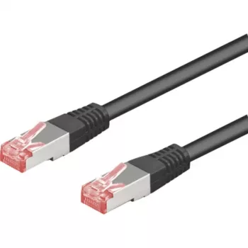 Wentronic Goobay CAT 6 -patchkaapeli, S/FTP (PiMF), musta, 5 m - LSZH halogeeniton, kupari (68700)