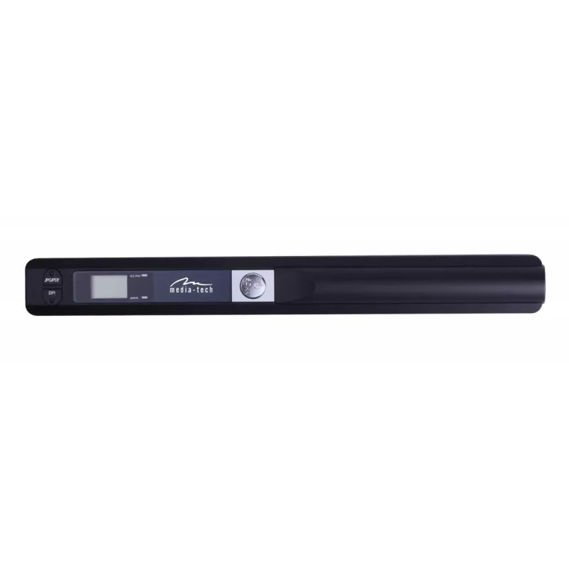 Kynäskanneri MEDIA-TECH MT4090, musta, LED-näyttö, USB 2.0, MicroSD, AAA-paristo
