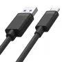 UNITEK USB-KAAPELI USB-A — USB-C 25CM, Y-C480BK