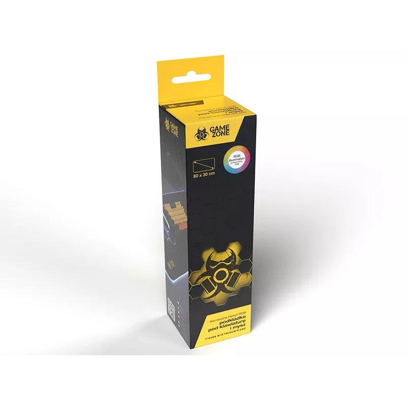 TRACER GameZone Hexy1 RGB hiiri- ja näppäimistöalusta, 80 x 30 x 0,4 cm, musta