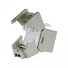 Suojattu Cat.6A ohut Keystone-liitin, EQUIP 767223, työkaluton, RJ-45, litteä, hopea, 8 kpl