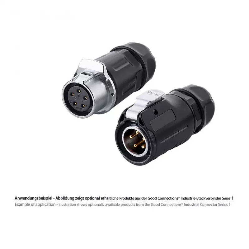 Good Connections -teollisuuspistoke S1 - Power 5-Pin M20