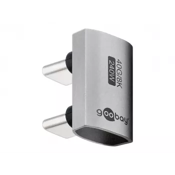 USB-C-adapteri/liitin Goobay 74446 hopea nikkeli/kultakontaktit