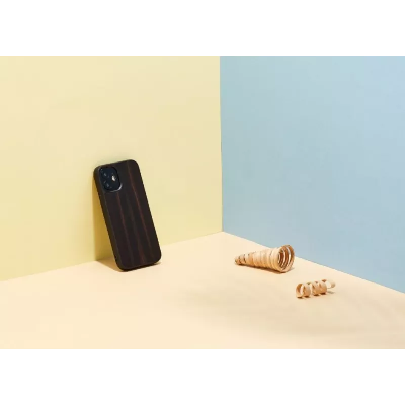 Man and Wood -suojakotelo iPhone 12 mini – eebenpuu musta