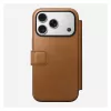 Nomad Modern Leather Folio -foliokotelo iPhone 17 Pro, nahka + alumiini, 6,3 inch (16 cm), Tan, 3 korttipaikkaa