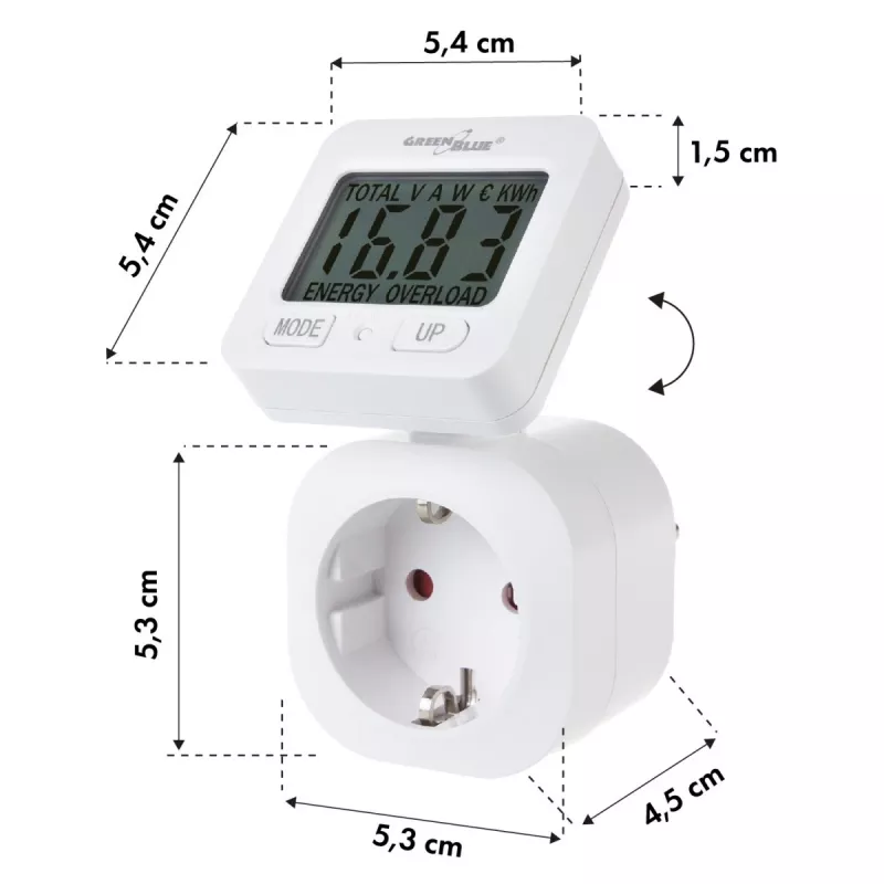 Wattimittari energiamittari GB615E GreenBlue